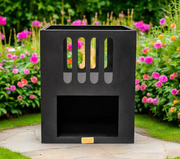 Contemporary Firebowl in Matt Black