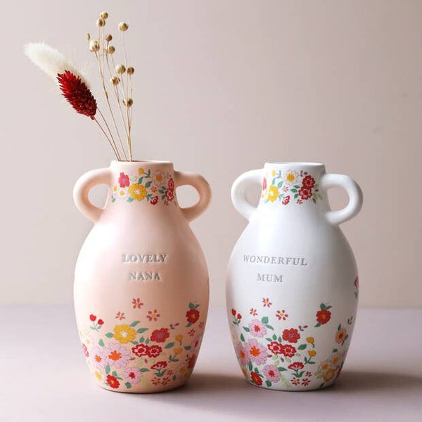 Ceramic Wonderful Mum Floral Vase, H15.5cm