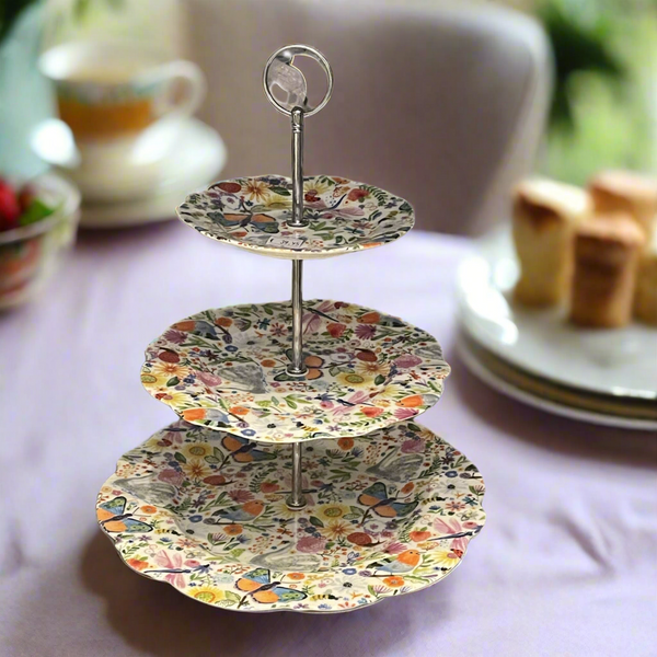 Swan Garden Cake Stand by Shannonbridge Pottery