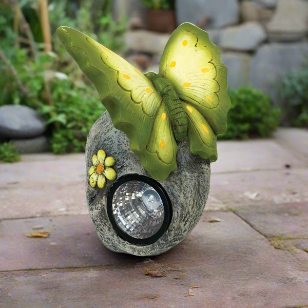 Green Butterfly Solar Light Garden Ornament