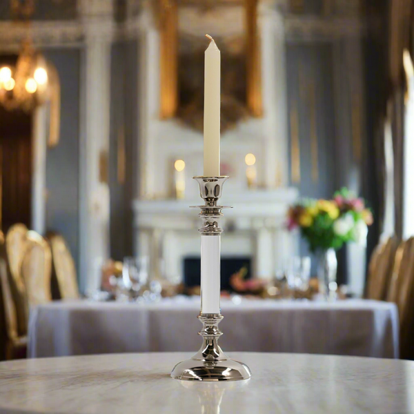 Chrome Acrylic Candle Stick 26cm