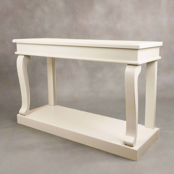 Console Table In Ivory Scroll 130mm