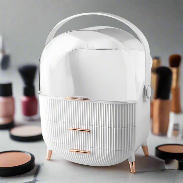 Cosmetics Organiser 2 Drawer in White
