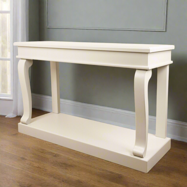 Console Table In Ivory Scroll 130mm