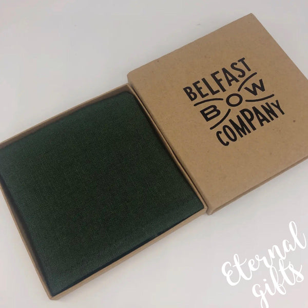 Irish Linen Pocket Square in Brunswick Green Belfast Bow Company