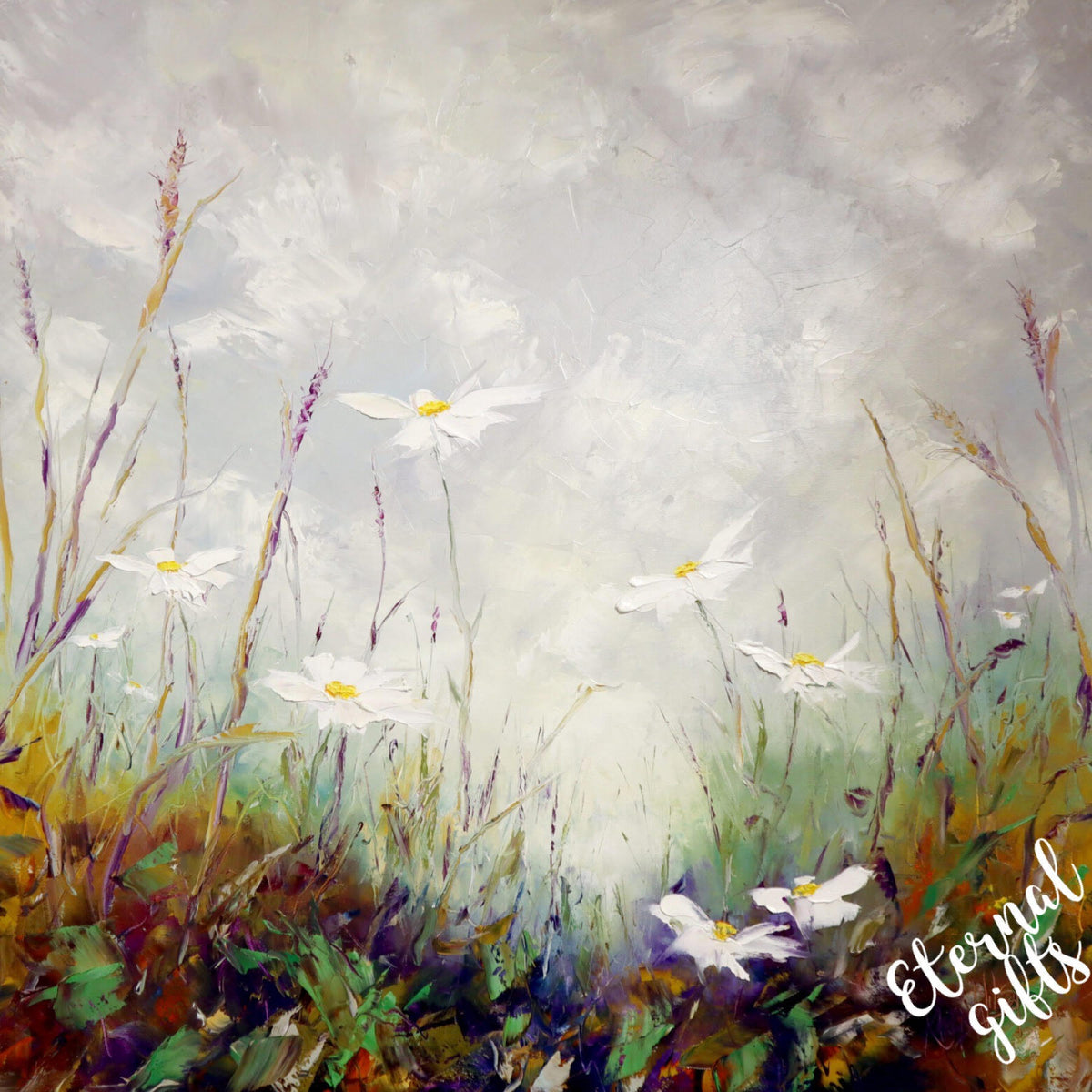 Daisy Chain Limited Edition Art Print 40 X 40 Framed Karen Wilson Art