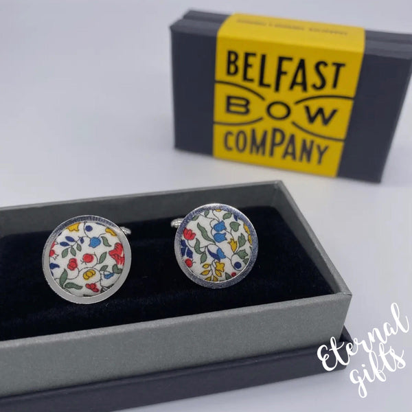 Liberty of London Cufflinks in Multi Ditsy Floral Belfast Bow Company