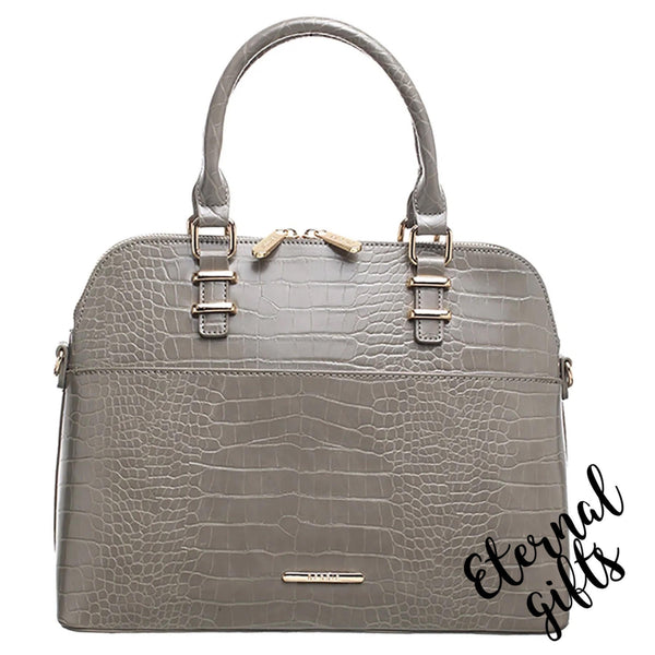 The Helena Handbag in Khaki/Grey by Bessie