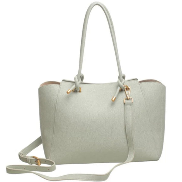 The Zoey Tote Handbag in Mint by Bessie
