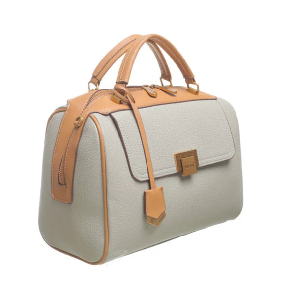 The Bonny Handbag in Grey & Tan by Bessie