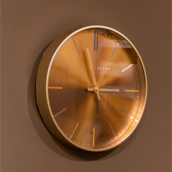 Barker & Brown Metallic Clock Gold 30cm