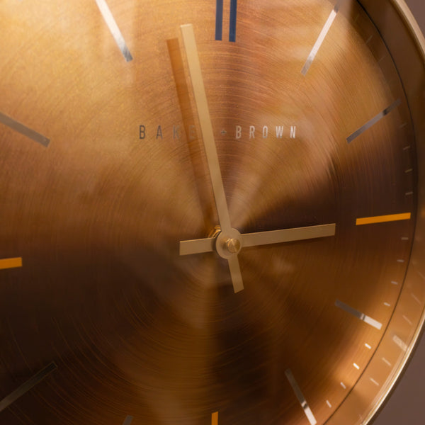 Barker & Brown Metallic Clock Gold 30cm