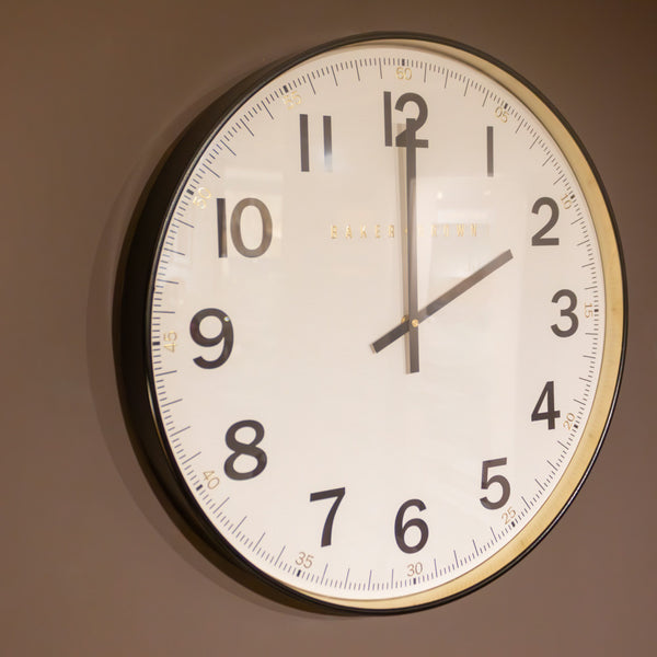 Barker & Brown Station Clock White 50cm