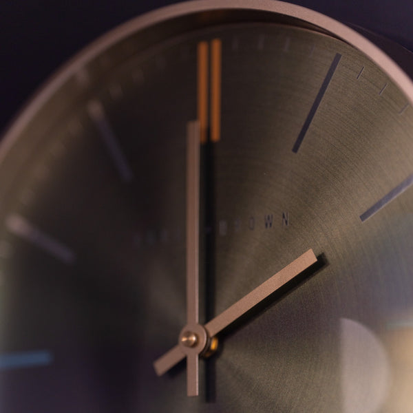 Barker & Brown Metallic Clock Green 30cm