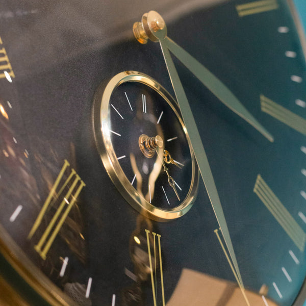 Baker & Brown Clock Black/Brass 49cm