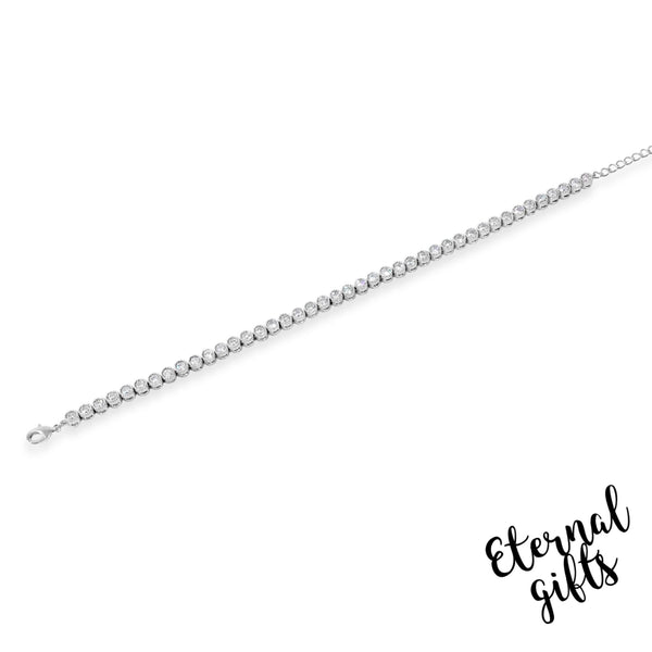 Tennis Bracelet in Silver by Jewel Absolute Jewellery