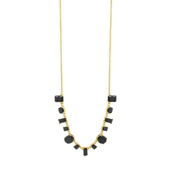 Gold and Jet Stone Bracelet