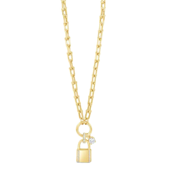 Lock Bracelet with Charm by Absolute Jewellery