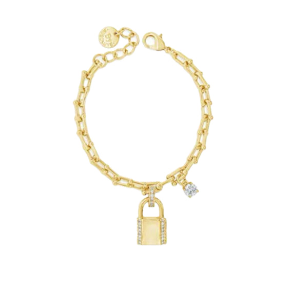 Lock Bracelet with Charm by Absolute Jewellery