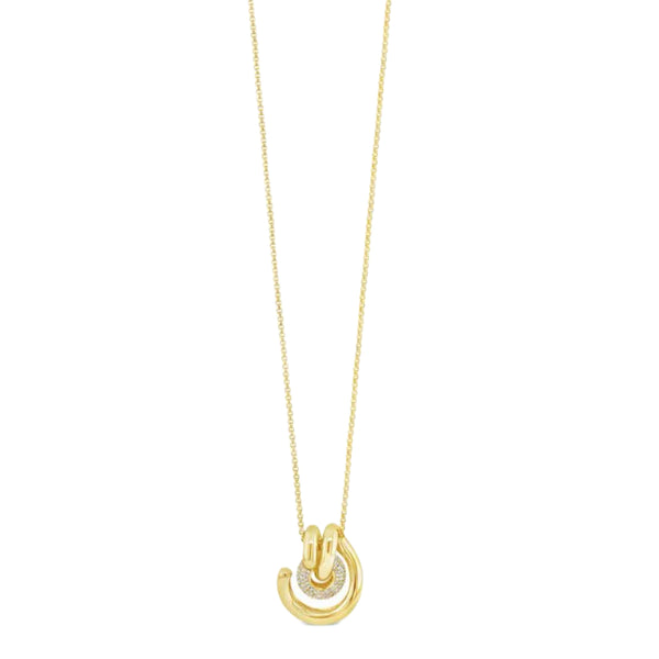 Long Diamond Encrusted pendant 30” by Absolute Jewellery