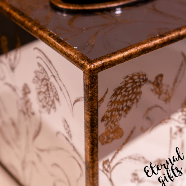 Vela Sqaure Tissue Box Gold