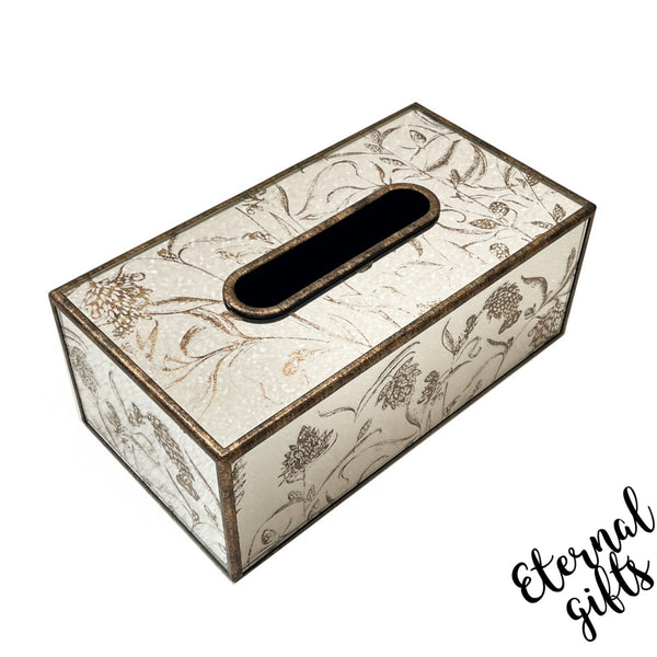 Vela Rectangle Tissue Box Gold