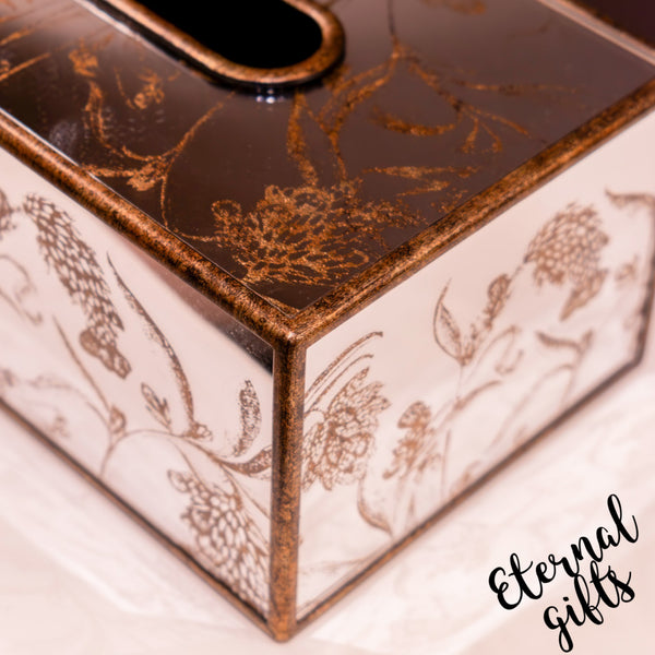 Vela Rectangle Tissue Box Gold