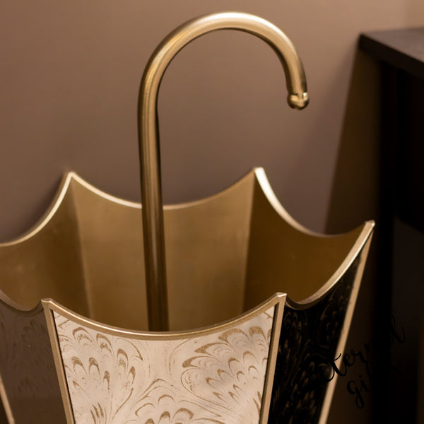 Lyra Umbrella Stand Champagne