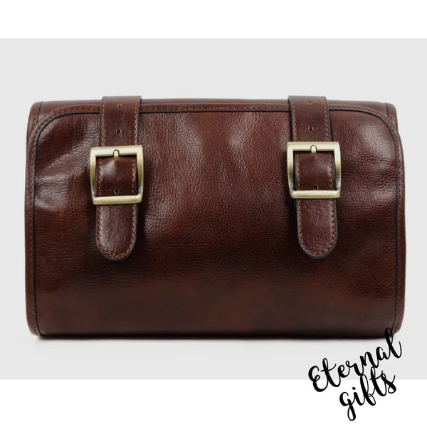 Leather Hanging Wash Bag / Toiletry Bag by Tim Resistance