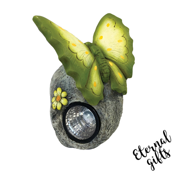 Green Butterfly Solar Light Garden Ornament