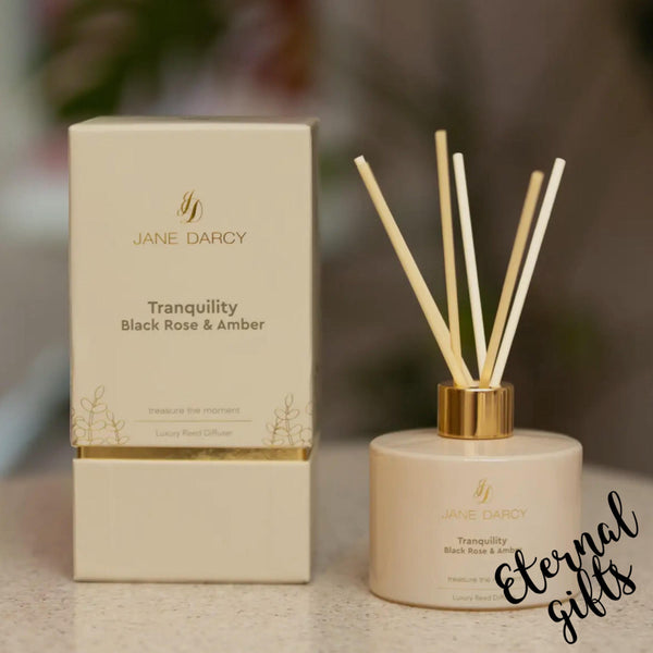 Luxury Reed Diffuser, Black Rose & Amber by Jane Darcy