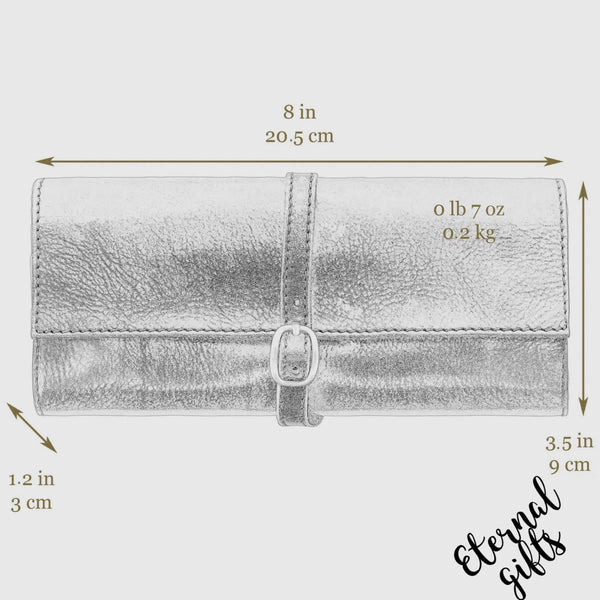 Leather Jewellery Roll Travel Case - Madame Bouvary by Time Resistance