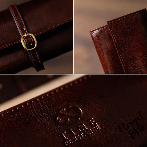 Leather Jewellery Roll Travel Case - Madame Bouvary by Time Resistance