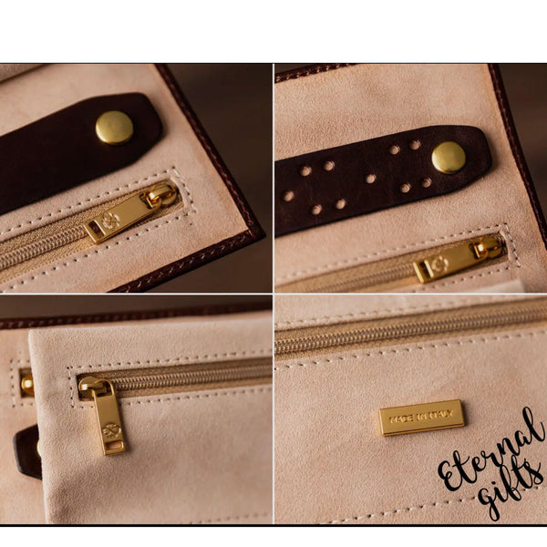 Leather Jewellery Roll Travel Case - Madame Bouvary by Time Resistance