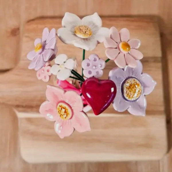Love You Forever Ceramic Floral Bouquet