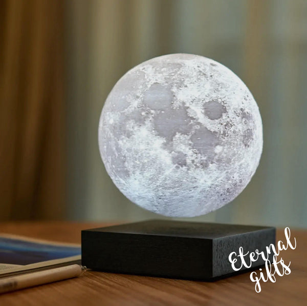 Gingko Smart Moon Lamp in walnut by Gingko Design
