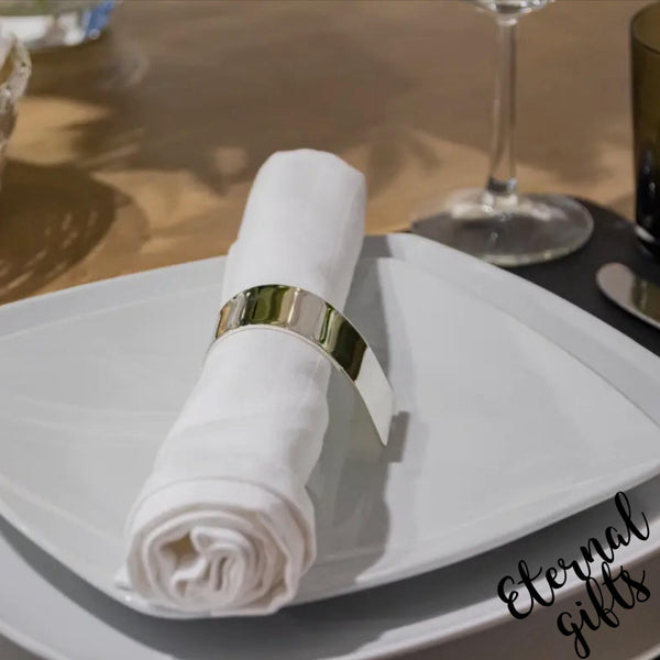 Set of 2 Napkin Rings (Silver Plated) by Edzard