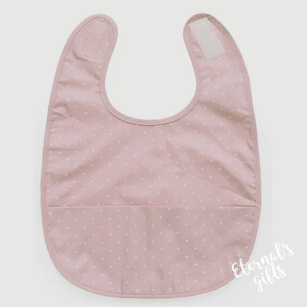 Organic Baby Bib Pale Pink Dotty by Summerville Organics