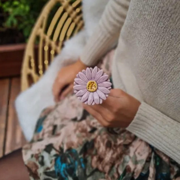 Purple Gerbera Daisy Ceramic Flower diameter approx. 5 cm | 39 cm stem purple