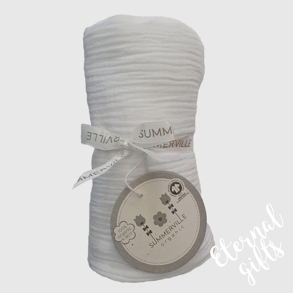 Organic Crinkle Swaddle White by Summerville Organics