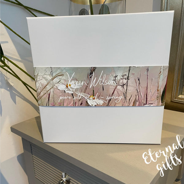 'Spring' Pure Silk Scarf by Karen Wilson Art