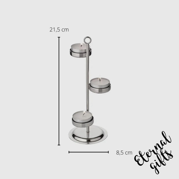 Denver Tea Light Holder Stainless Steel Shiny Nickel-Plated by Edzard