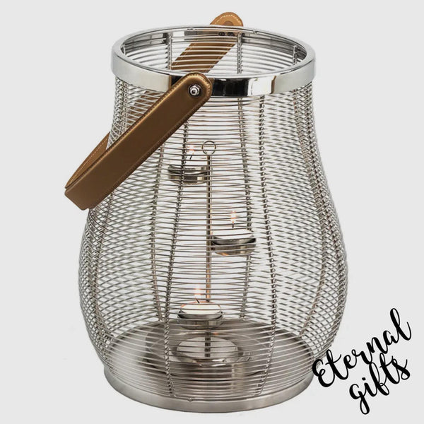 Denver Tea Light Holder Stainless Steel Shiny Nickel-Plated by Edzard