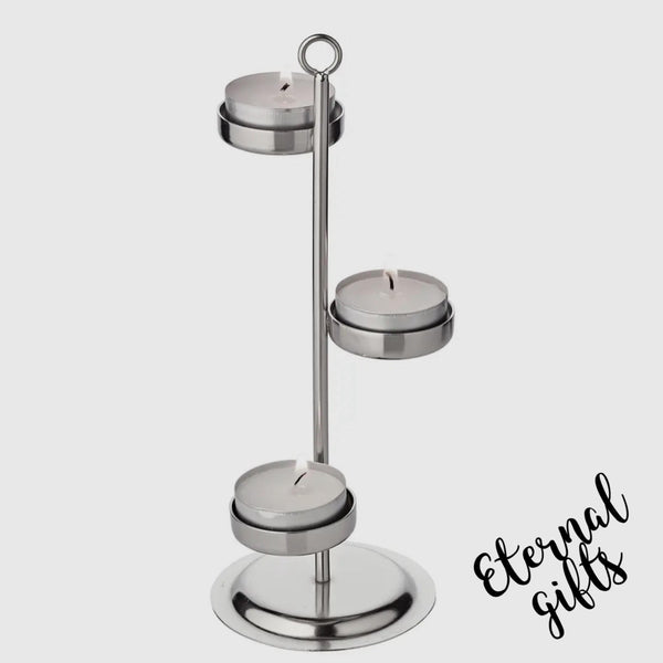 Denver Tea Light Holder Stainless Steel Shiny Nickel-Plated by Edzard