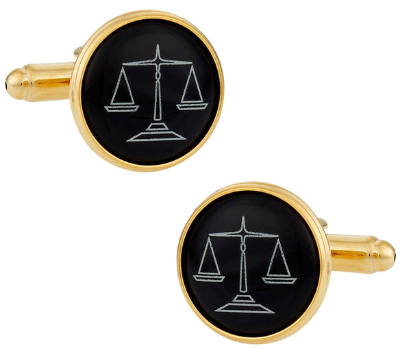 Attorney/Solicitor Cufflinks in Black Gold