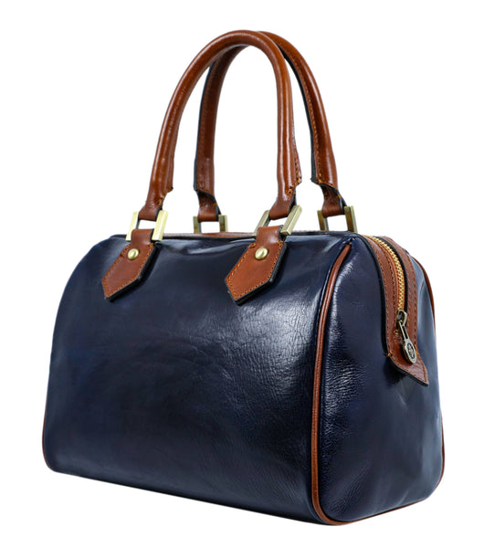 Little Dorrit in Blue Womens Leather Handbag by Time Resistance