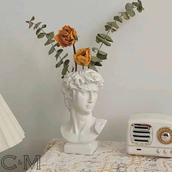 David Vase - Art Décor, Nordic Flower Pot, Home Gift, 5.9 in