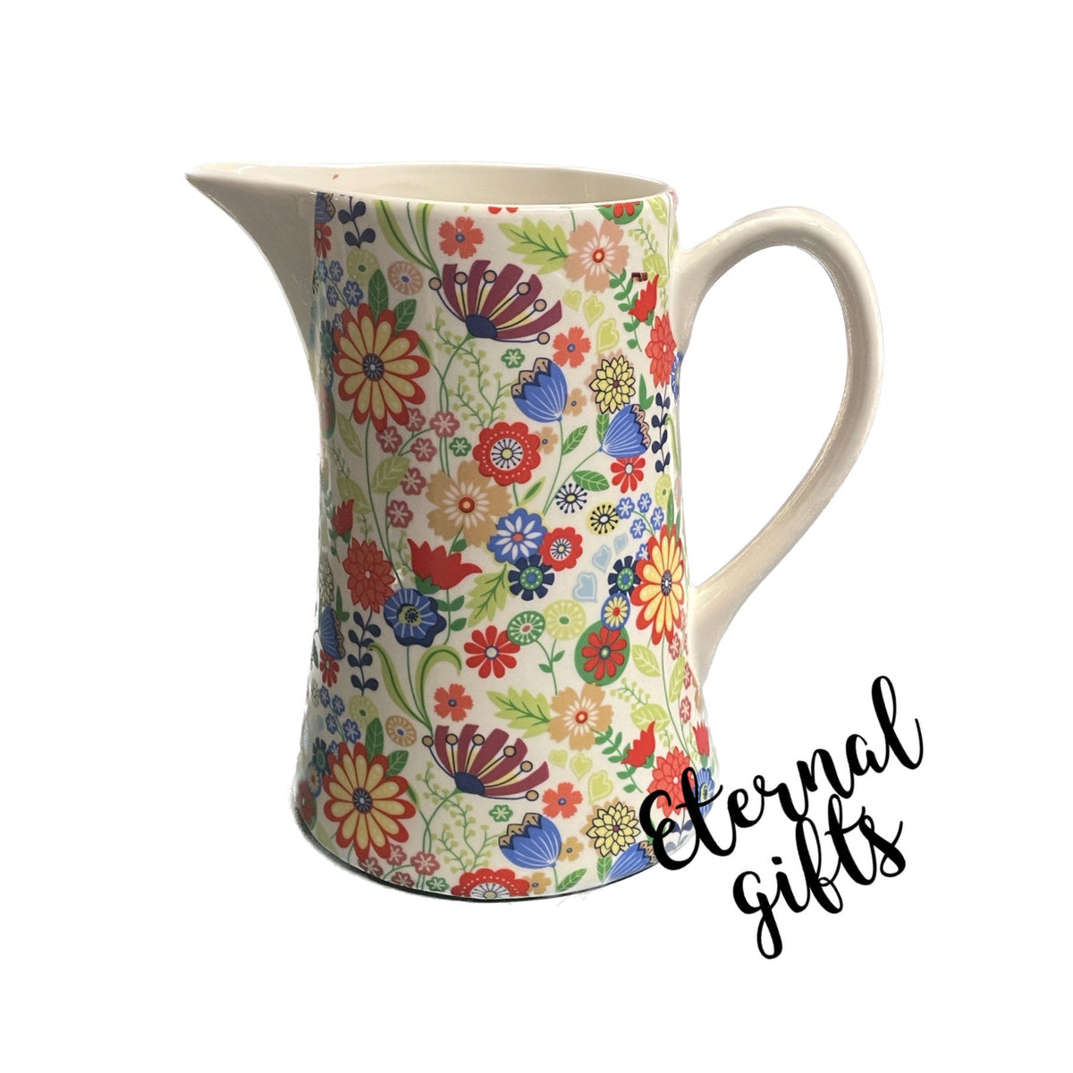 Ditsy Flower 1 Pint Milk Jug by Shannonbridge Pottery Eternal Elphin