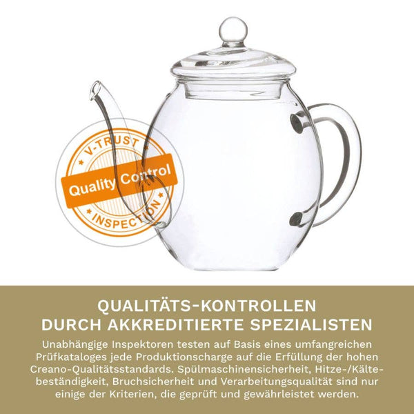 Creano glass teapot with lid for 500 ml tea