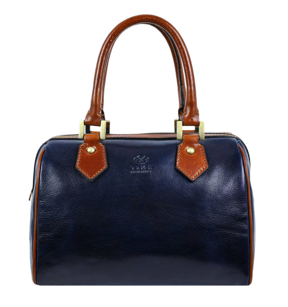 Little Dorrit in Blue Womens Leather Handbag by Time Resistance